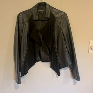 Bagatelle black faux leather and fabric jacket size S